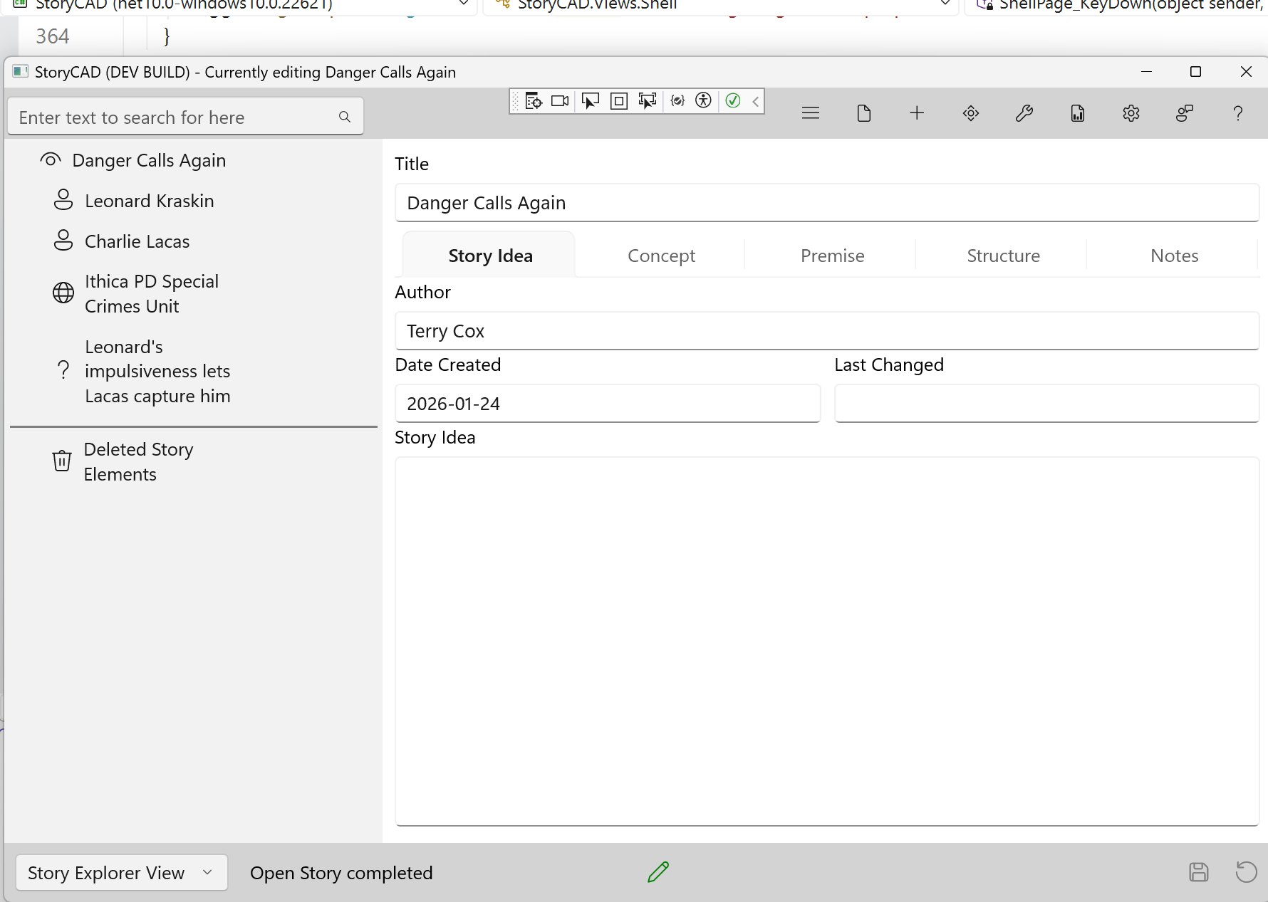Target outline showing copied elements